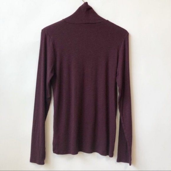 Aerie Real Soft Burgundy Knit Turtleneck Top Large - Picture 7 of 7